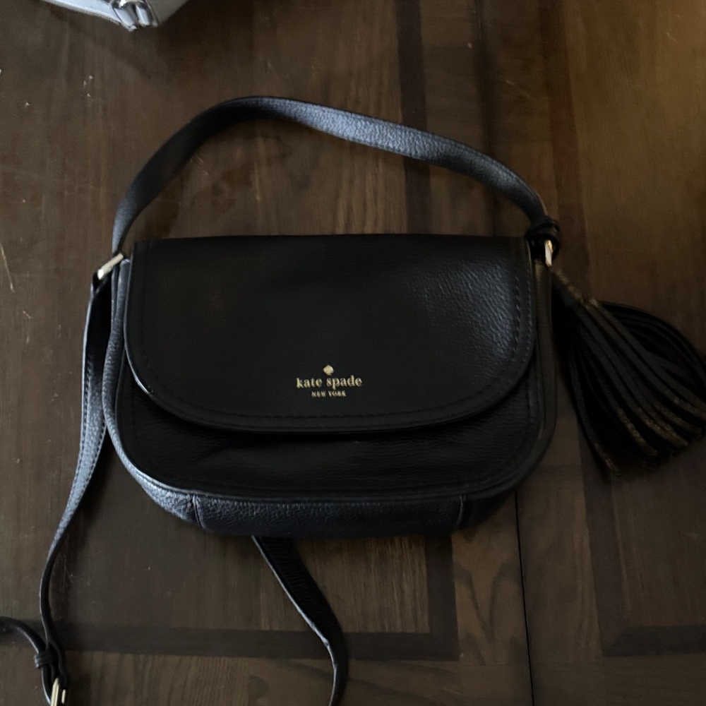 Kate Spade Black Crossbody Bag with Tassel